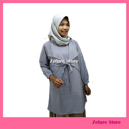 Atasan Muslim Wanita/ Atasan Tunik Polos