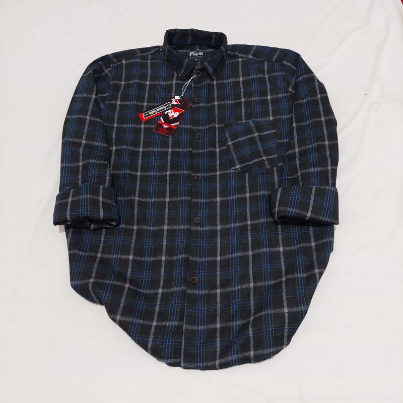 Kemeja Flanel Pria Kualitas Premium Lengan Panjang Size M - XL Unisex Exklusif (Distro) Flanel Super-Abubiru