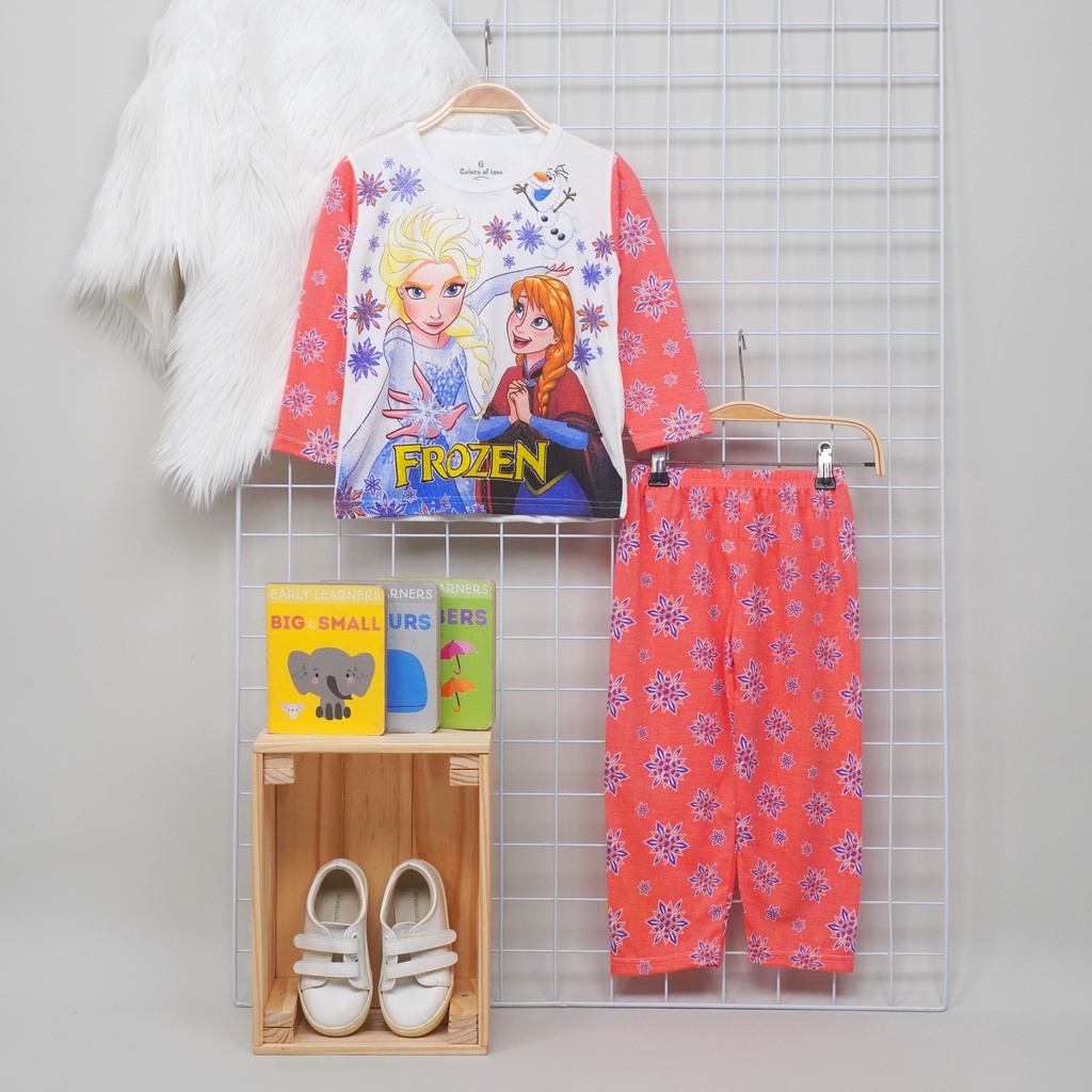 (FROZEN) Kaos Anak Kaos Panjang Piyama lengan Panjang Baju Anak Setelan Anak Perempuan Pakaian Anak 