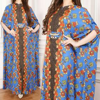  Kaftan  batik Ld 160 Abaya Dress Gamis  Batok Silk Baju  