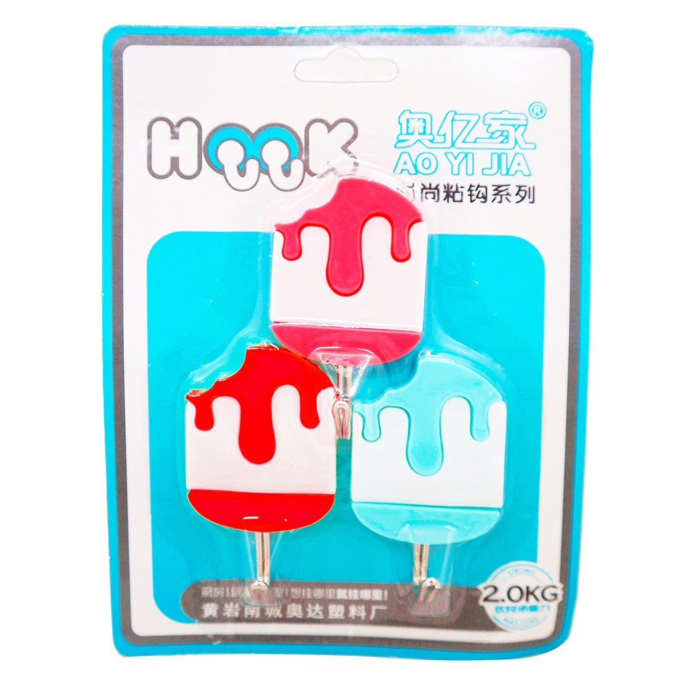 Gantungan Tempel HOOK Karakter Lucu 3 pcs