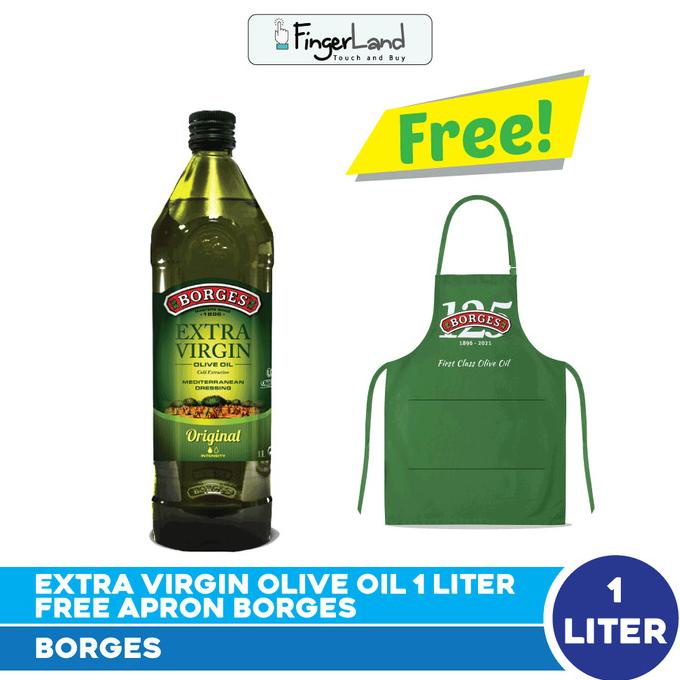 

READY COD Borges Extra Virgin Olive Oil 1 L Free Apron Borges MURAH