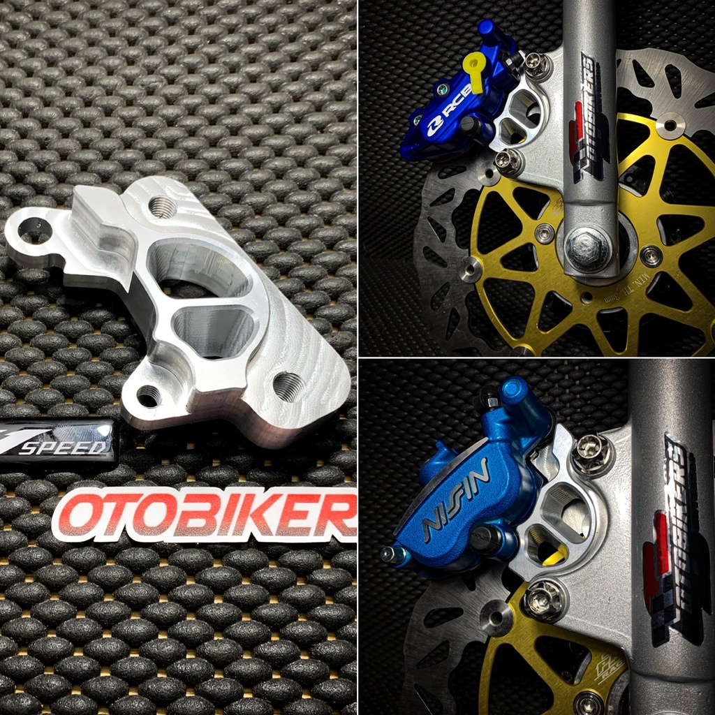 Jual BREKET KALIPER RX KING NEW SCORPIO 2P 2 PISTON >> ( Nissin Samurai