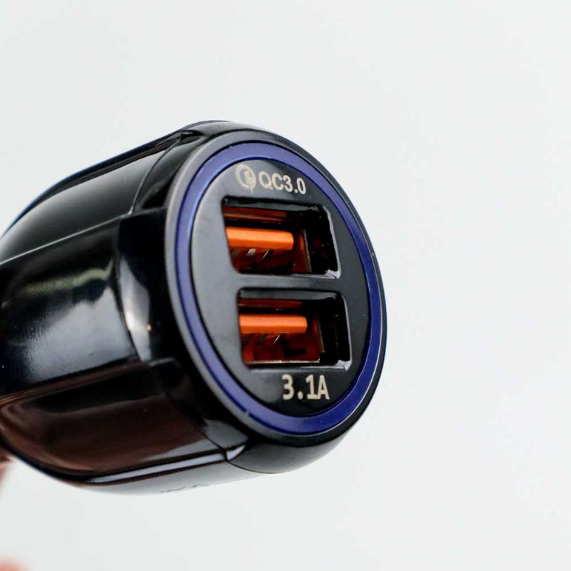 Car charger mobil motor Quick charging 3.0 dual Usb port 3.1A