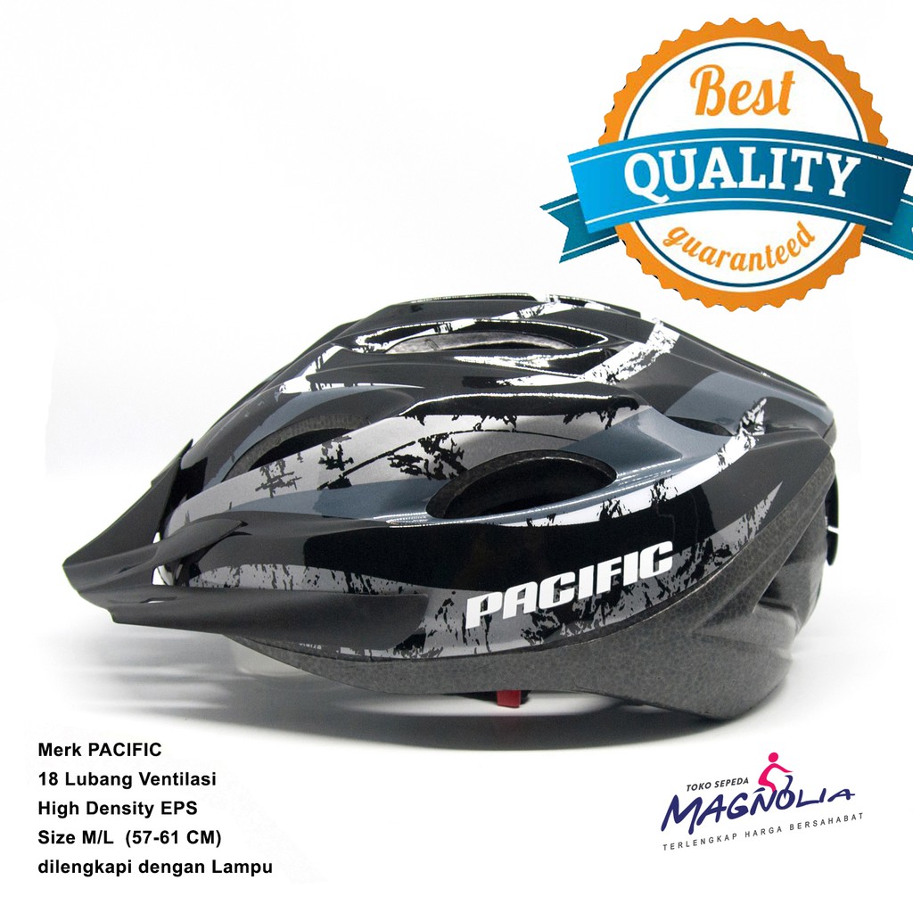 Helm Sepeda Gunung Helm Sepeda MTB Sepedah Anak Dewasa Dengan Lampu Belakang - Pacific