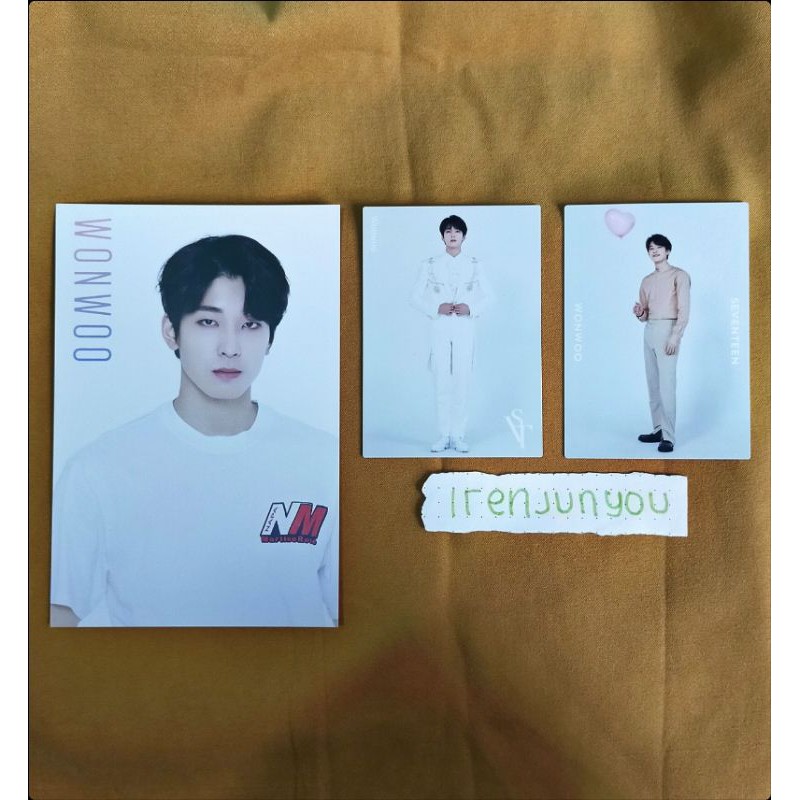

wonwoo seventeen trading card postcard japan