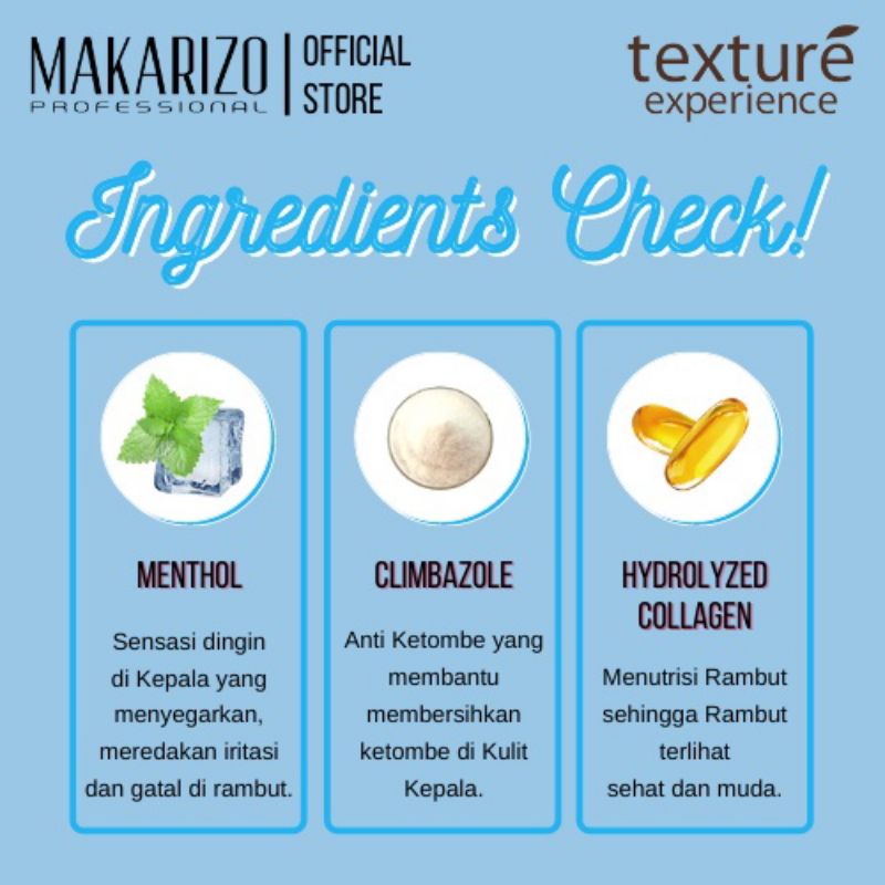 Makarizo Professional Texture Experience Creambath Sachet 60ml / Black Chocolate / Mint Sorbet / Vanilla Milk / Strawberry Yoghurt