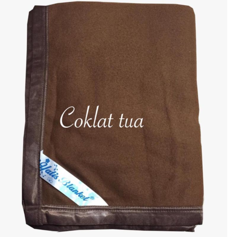 Selimut Yatis polos hotel/klinik 160x200 cm-coklat tua