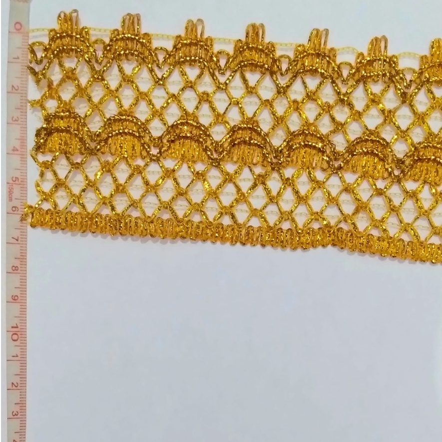 [Meteran] Renda emas / renda mas 2 line / renda gotaful