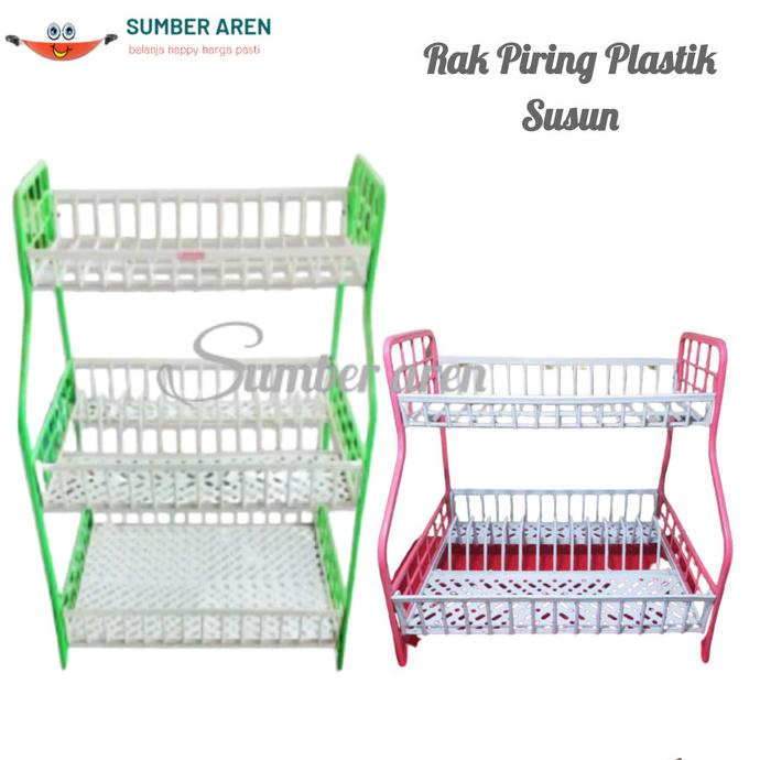 ><><><] Rak Piring Plastik Rak Piring Susun Tempat Piring Susun Nasional