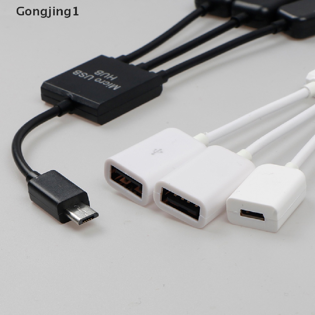 Gongjing1 3 In 1 Kabel Adapter Otg Power Supply Charger Micro Usb