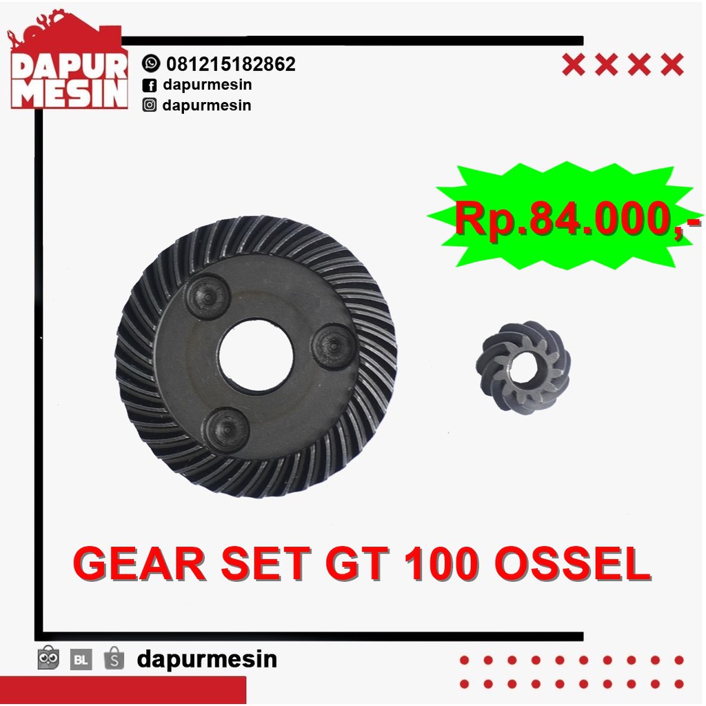 gear gerinda ossel gt 100 set