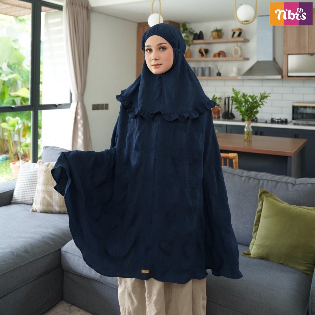 Nibras Mukena NM 018 Bahan Seersucker Mukena Dewasa Modern Model Terbaru Dengan Warna Soft