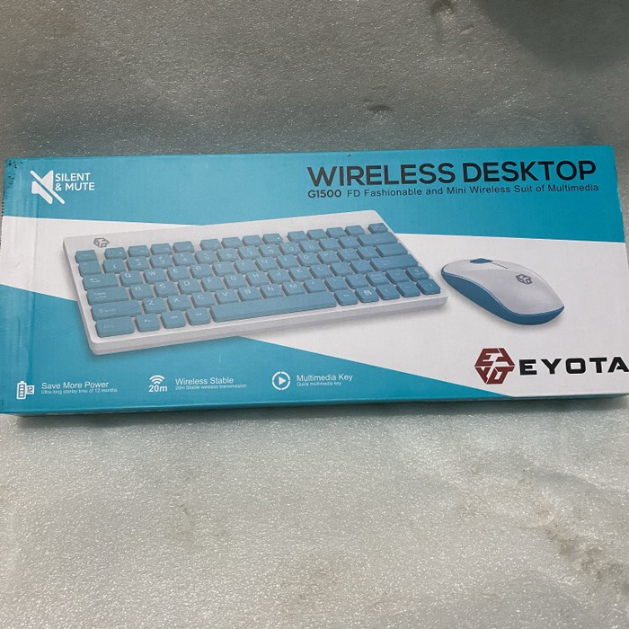 KEYBOARD MOUSE WIRELESS EYOTA COMBO MINI MULTIMEDIA SILENT G1500