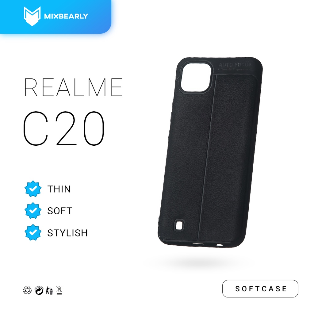 Soft Case Realme C20 Corak Kulit