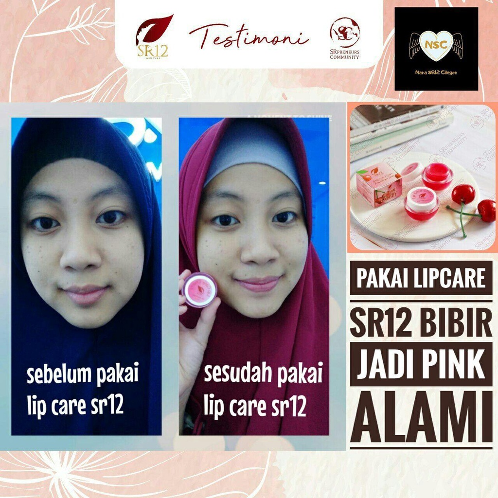 Lip Care SR12 | Lip Care Natural SR12 &amp; Lip Care Cherry SR12 | Pelembab Bibir SR12 Skincare