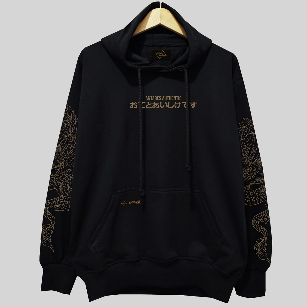 HOODIE PRIA UKURAN JUMBO XXL / HODIE PRIA UKURAN BIG SIZE GOLD DRAGON