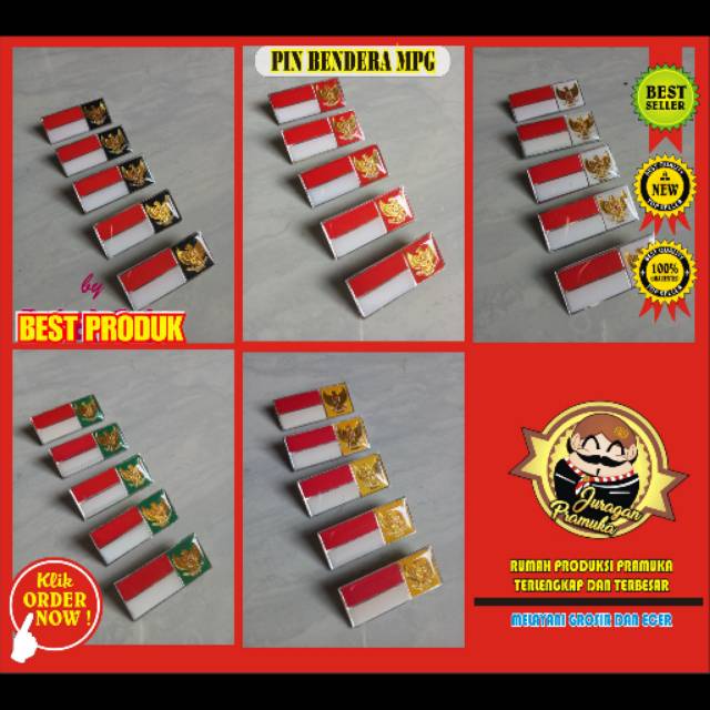 PIN BENDERA MERAH PUTIH GARUDA ATAU PIN MPG