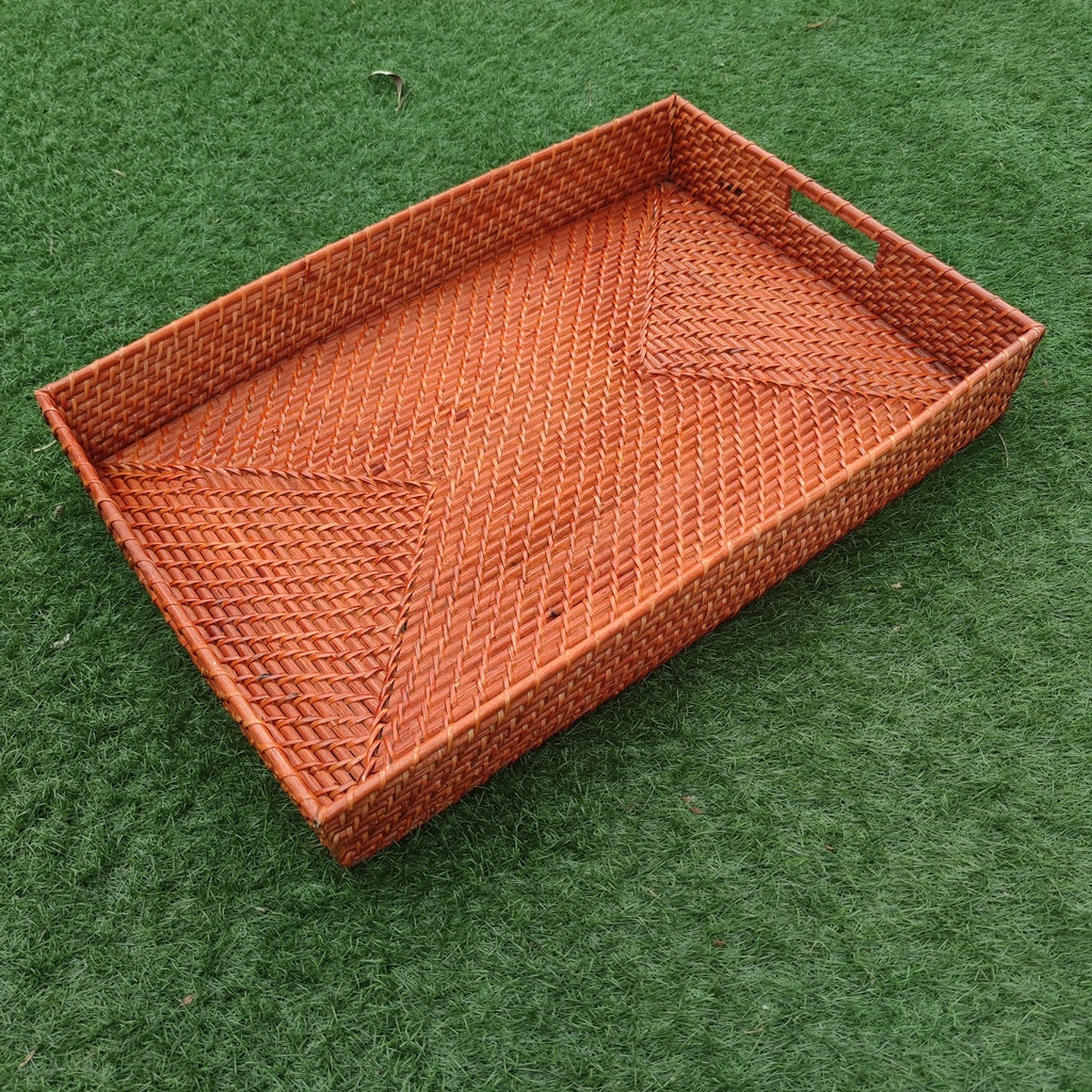 Kerajinan Tangan Rotan - Keranjang Tempat Makanan Roti Buah 60x40x8cm