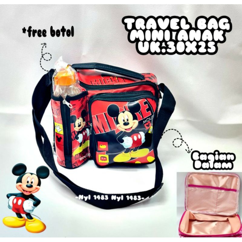 TRAVELBAG MINI ANAK FREE BOTOL MINUMAN 30×25