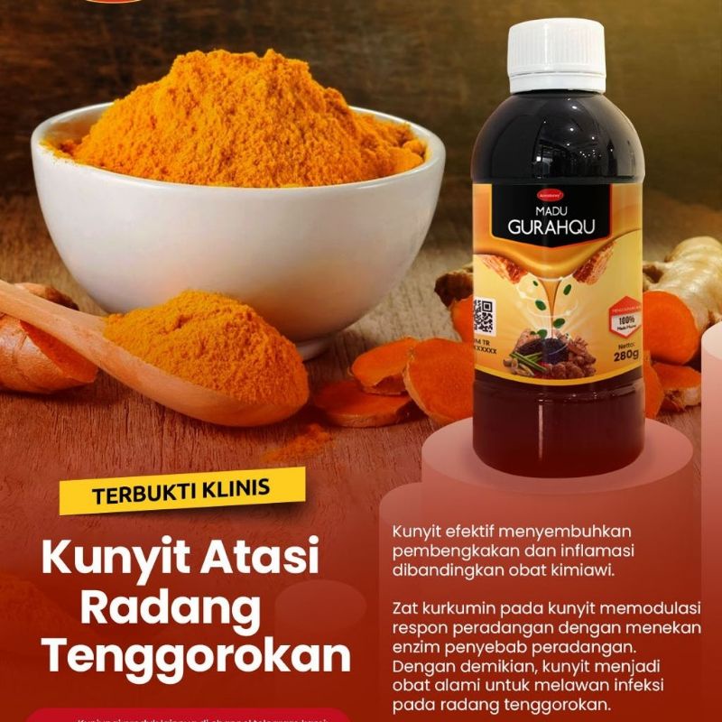 MADU GURAHQU Obat Herbal Batuk Flu  Asma Sesak nafas - Madu Gurah Original