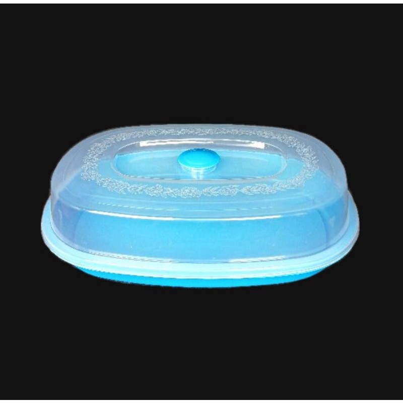 tempat roti oval/tempat kue plastik/tudung plastik/wadah saji/wadah makanan /tempat gorengan