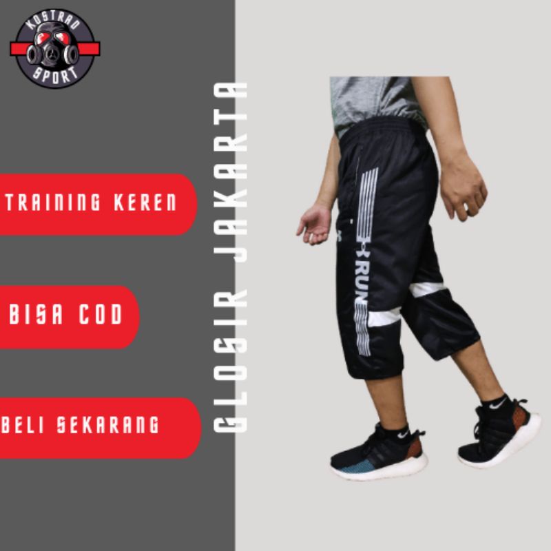 celana pendek short pants trening sontog 3/4 sepeda futsal badminton running gym bahan adem murah