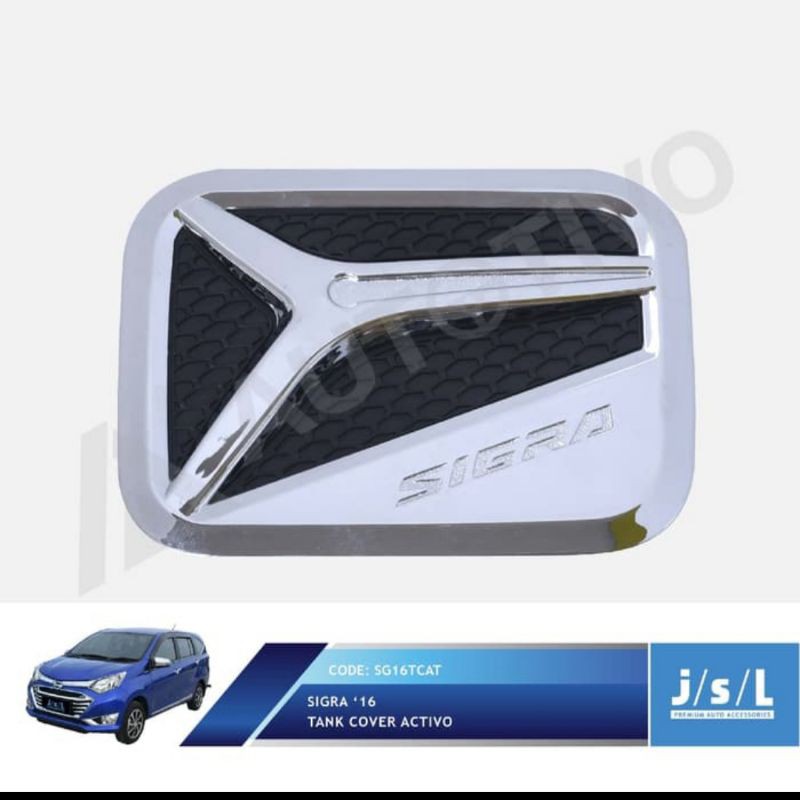 tank cover/ tutup tangki mobil Calya Sigra activo chrome jsl