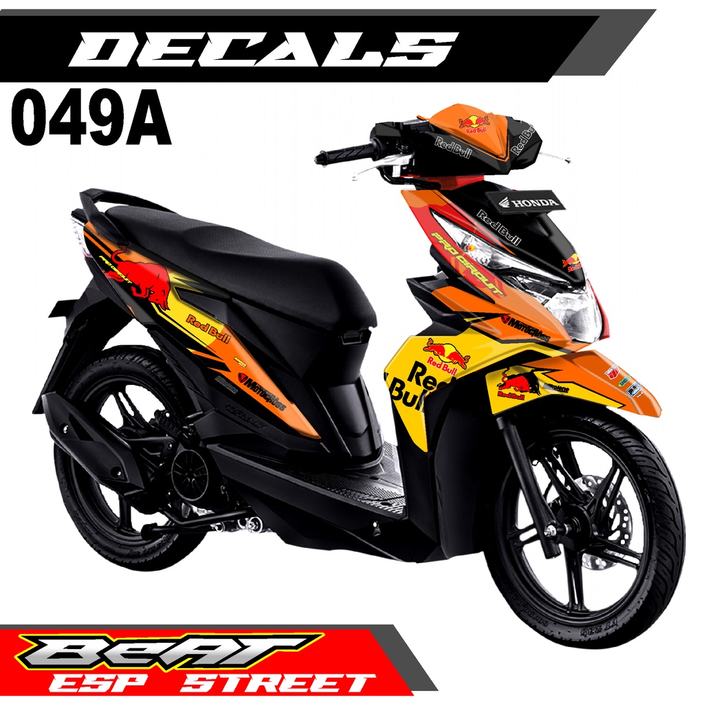 Decal Sticker - Dekal Strip Fullbody BEAT STREET ESP Design REDBULL LIVERY -  049