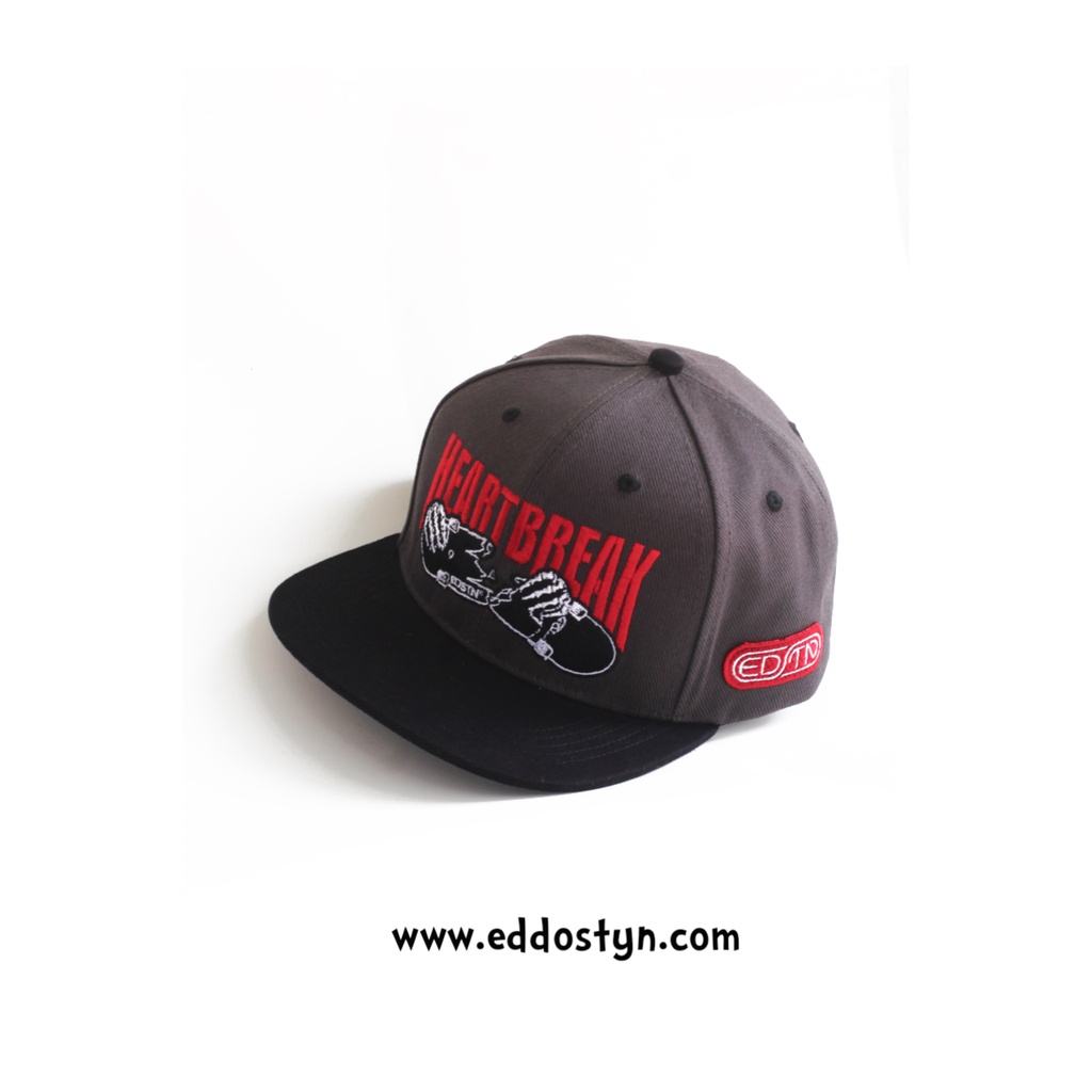 Topi Snapback hip hop Original Distro Premium Pria Dewasa Bordir Eddostyn Casual Bordir Heart Break