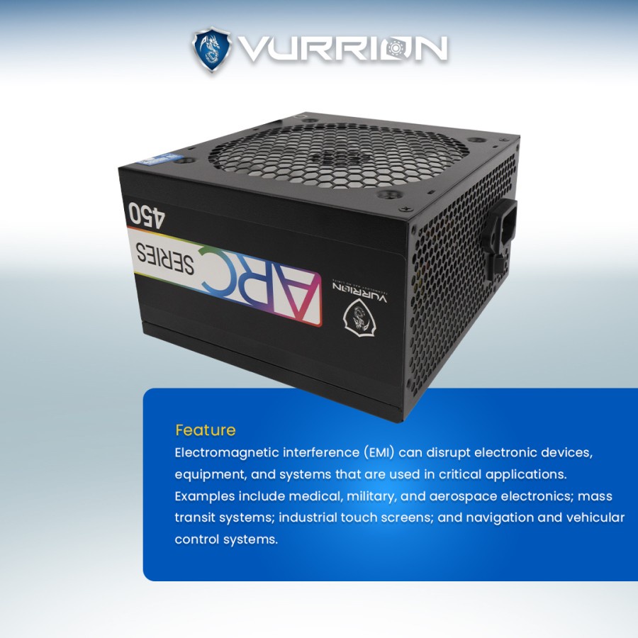 PSU VURRION POWER SUPPLY ARC450 RGB FROZE ARCTIC ATX BLACK