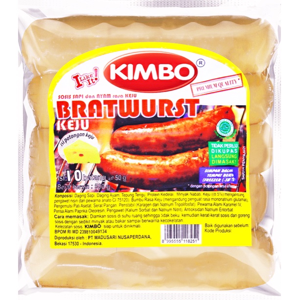 

KIMBO SOSIS BRATWURST ORI KEJU LADA ISI 10PCS