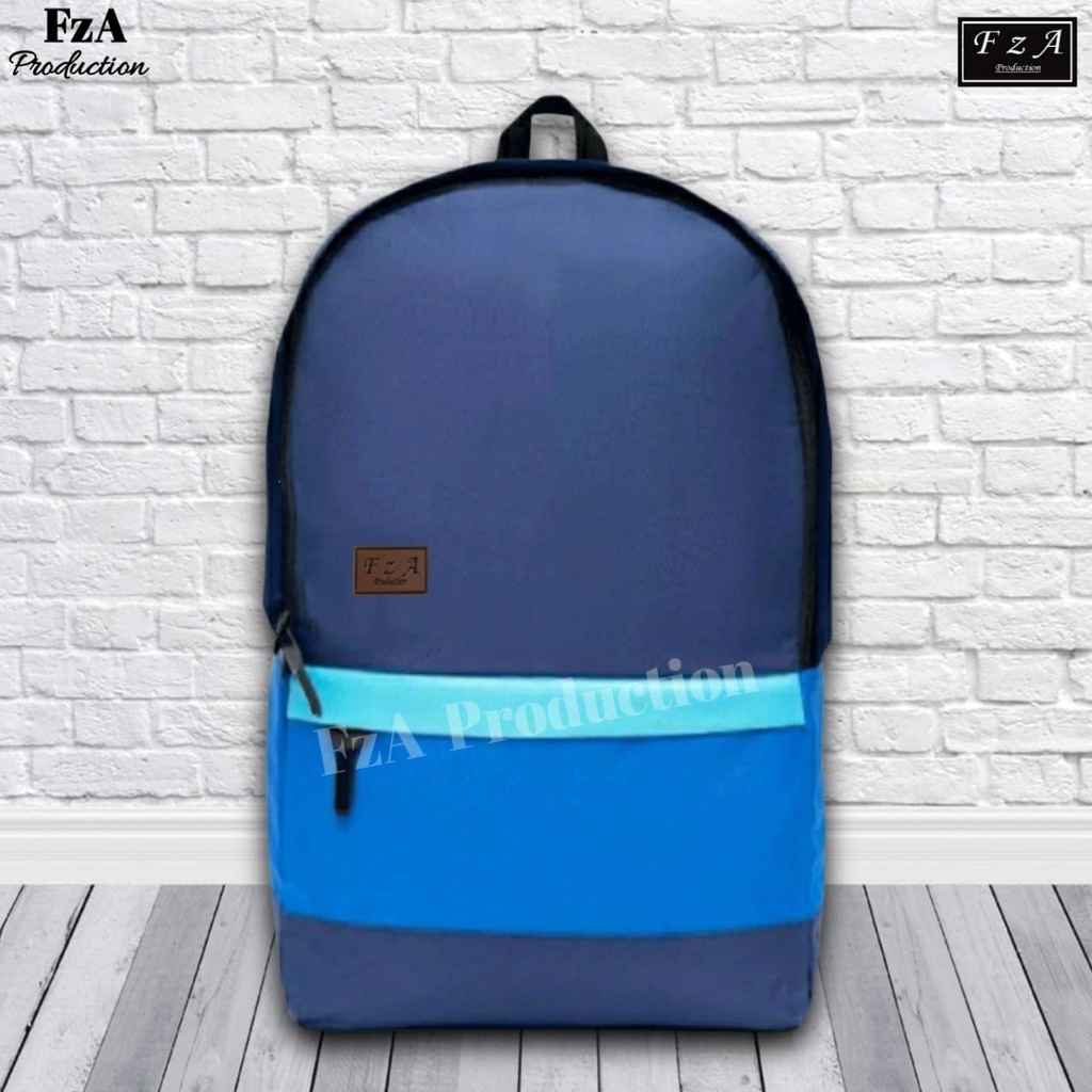 Tas Ransel Punggung Distro Casual Pria Wanita / Tas Ransel Laptop Original FzA FREE Waist Bag