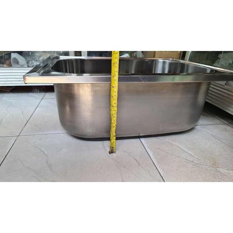 Bak cuci piring stainless tebal 60cm x 45cm x 23cm