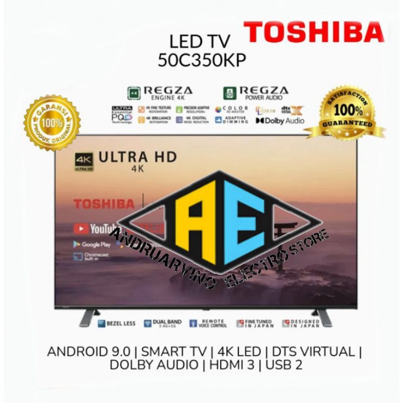 Toshiba 50C350KP 50 Inch UHD 4K HDR Smart Android LED TV 50C350 C350
