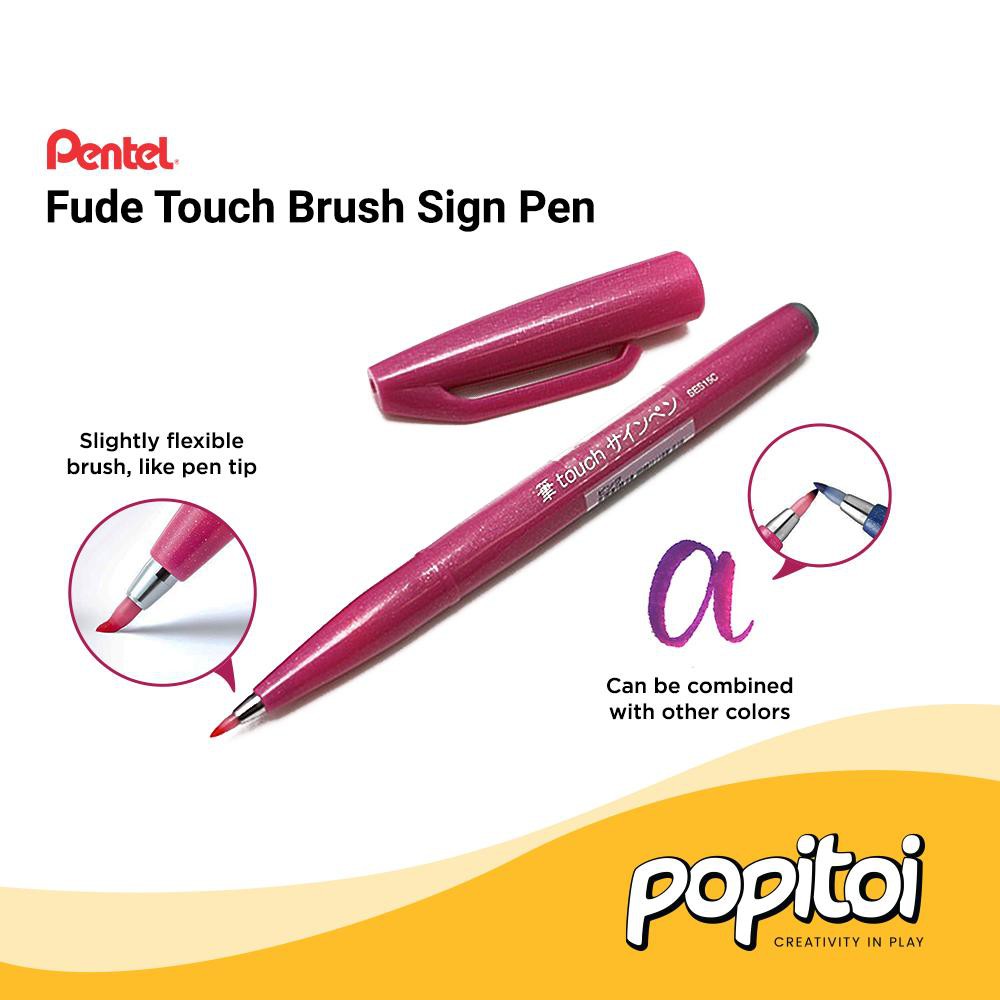 

Pentel Touch Brush Sign Pen Fude - Color Warna Spidol Marker Kaligrafi
