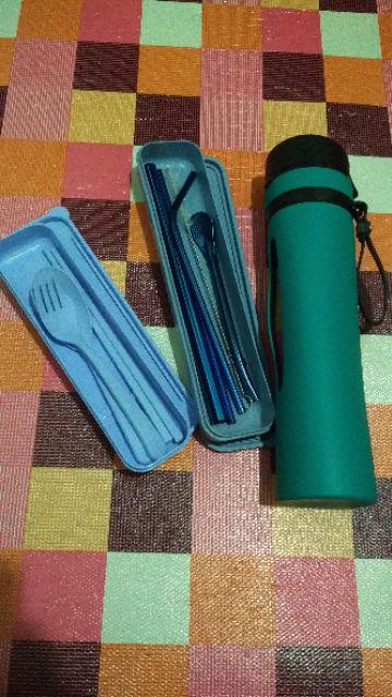 Stainless Straw / Sedotan Stainless (full Set Bubble Blue)