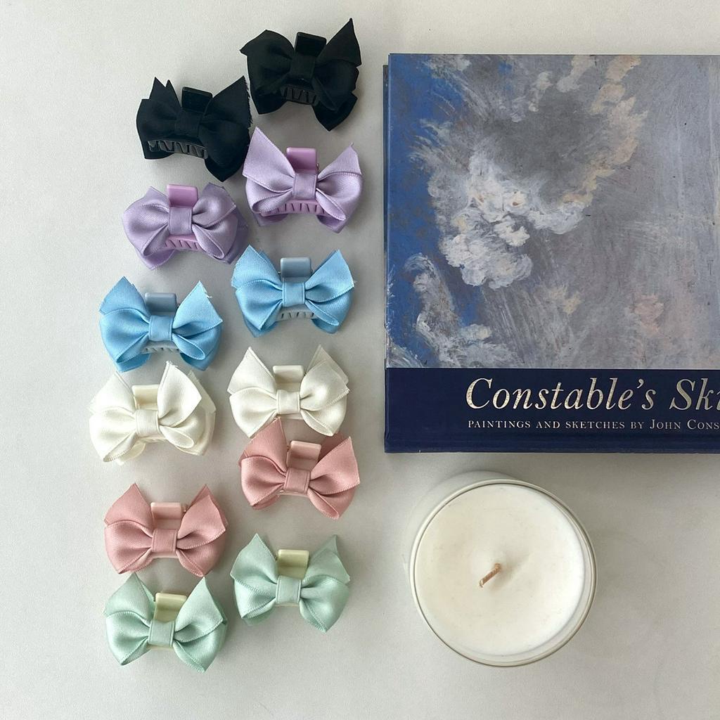 PREMIUM CLASSIC SATIN BOWKNOT HAIRPIN PASTEL COLOR GIRL BANGS CLIP GIRLY FAIRY HAIR ACCESSORIES AKSESORIS RAMBUT PITA PANJANG KLASIK KPOP KOREA KOREAN HIGH QUALITY JENNIE BLACKPINK STYLE JEPITAN RAMBUT PITA RIBBON BOW KNOT ANAK GIRL WANITA WARNA JEPIT