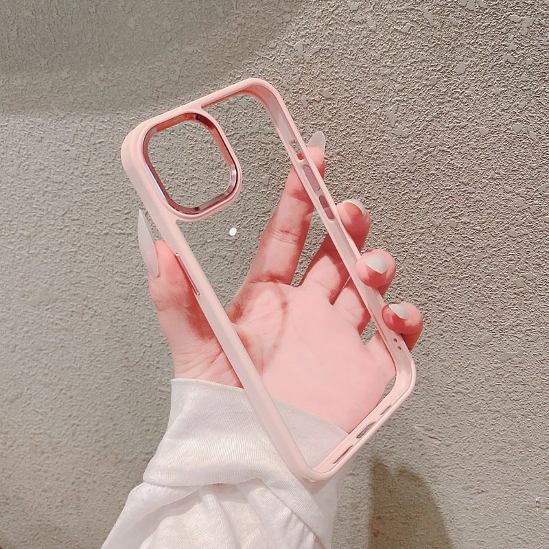 PREMIUM CASE IPHONE 13 , 14 PRO MAX PLUS BUMPER COLOR FULL ACRYLIC BENING TRANSPARAN