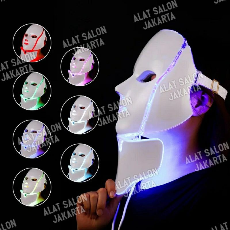 Pdt mask full face PDT Beauty face mask plus neck 7 warna Photondynamictherapy full face 7 in 1