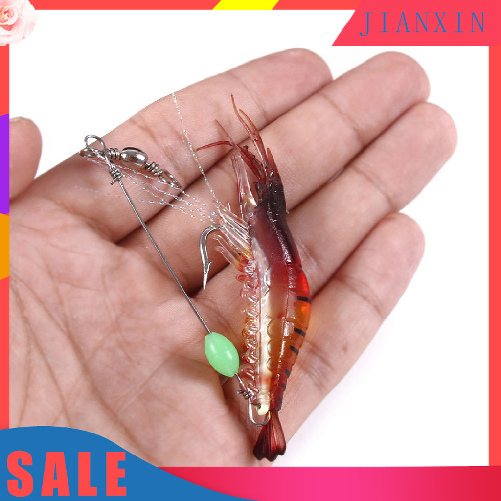 [Jianxin] Umpan Pancing Tiruan Bentuk Udang Bahan Plastik Ukuran 8cm