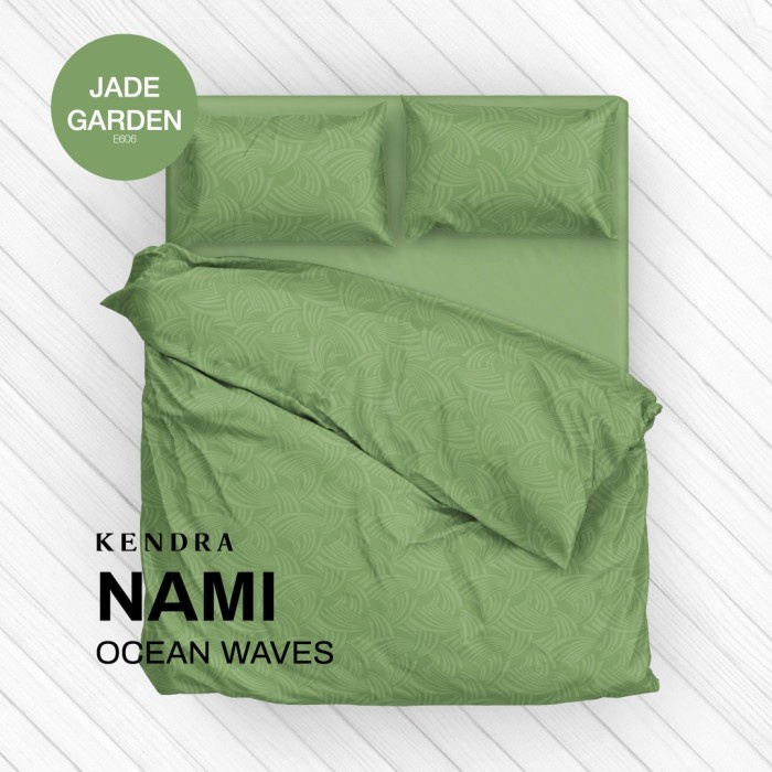 SEPREI Sprei Kendra Polos Jacquard Single Ukuran 120x200 Tinggi 25cm - Jade Garden polos homemade pr