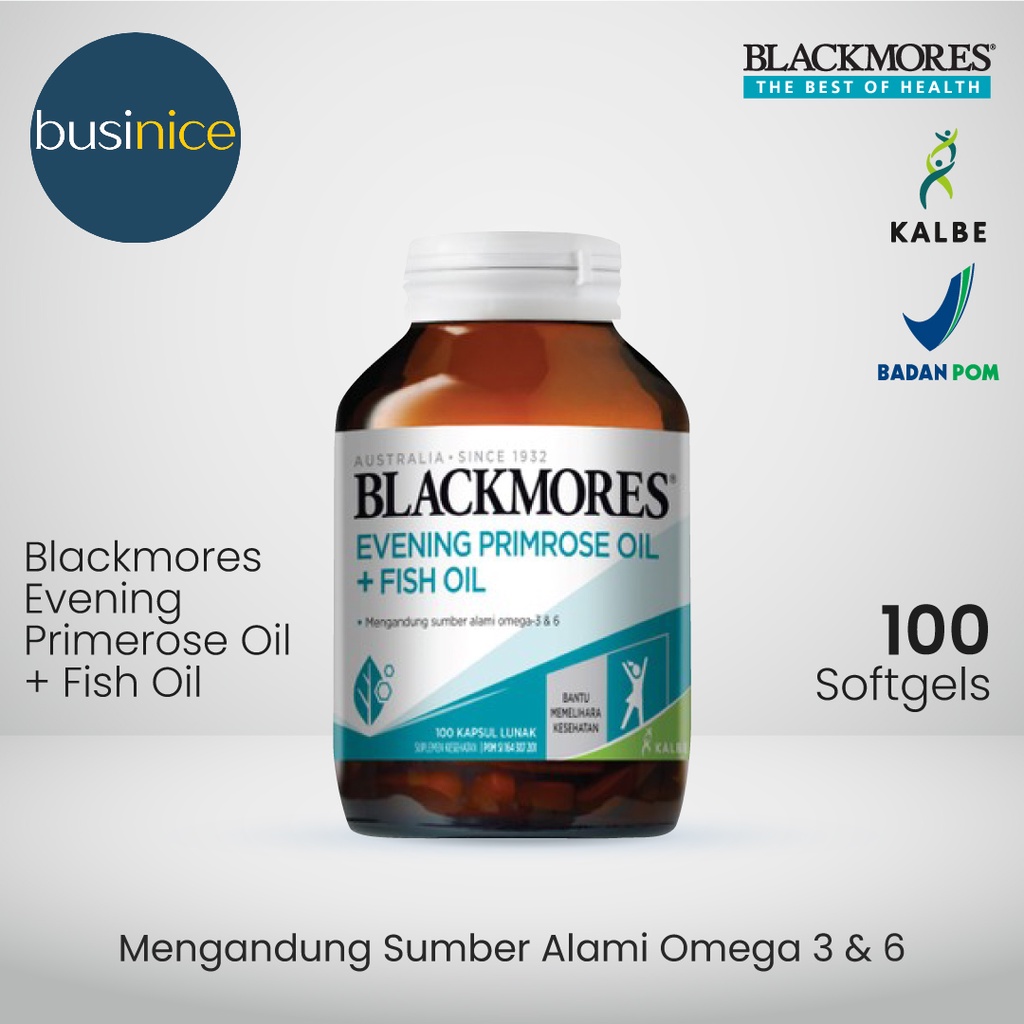 Blackmores Evening Primrose Oil + Fish Oil 100 Kapsul Omega 3 Omega 6 BPOM Kalbe