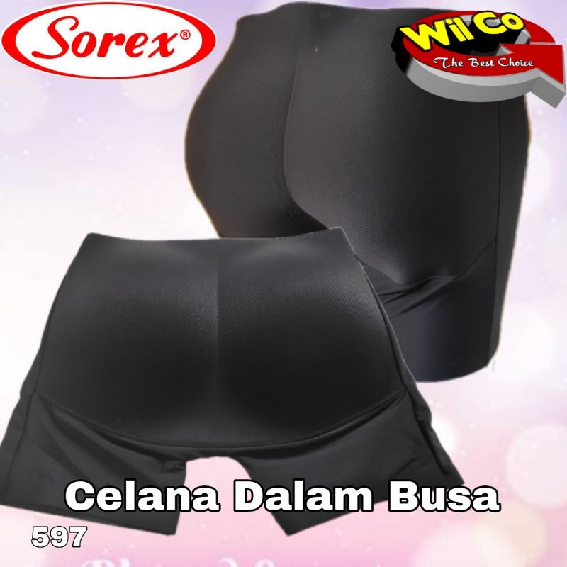 K597 -  (Harga Per 1Pcs) CELANA BUSA WANITA SHAPEWARE PAKAIAN DALAM WANITA CD BUSA PEMBENTUK BOKONG SEXY SOREX SIZE S - XL