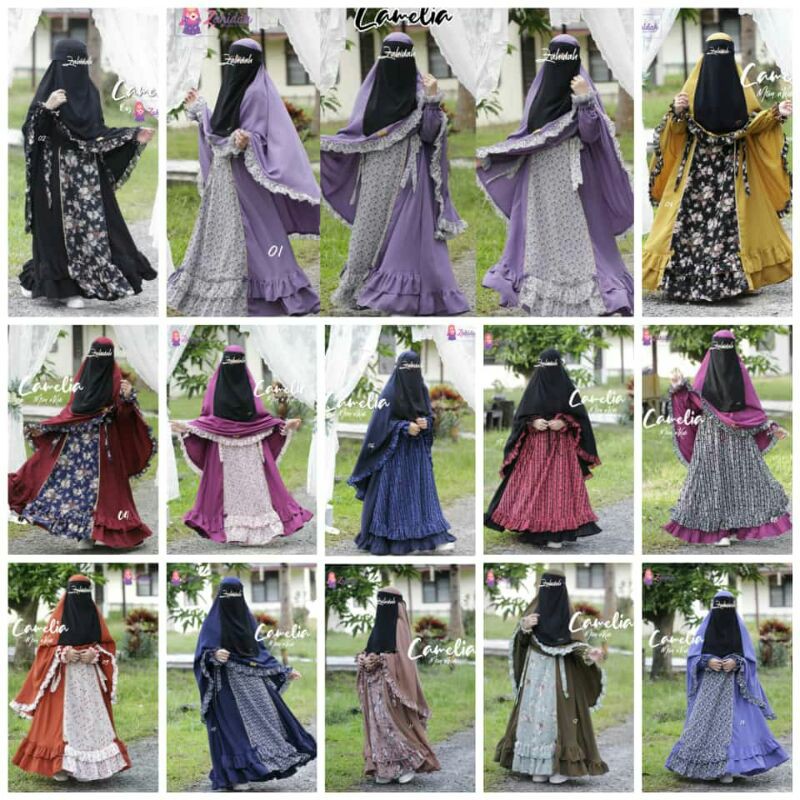 gamis camelia dress cantik original by zahidah