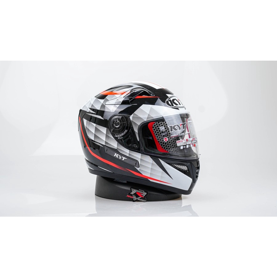 HELM KYT K2R K2 RIDER DIAMOND WHITE - HELM FULL FACE SNI