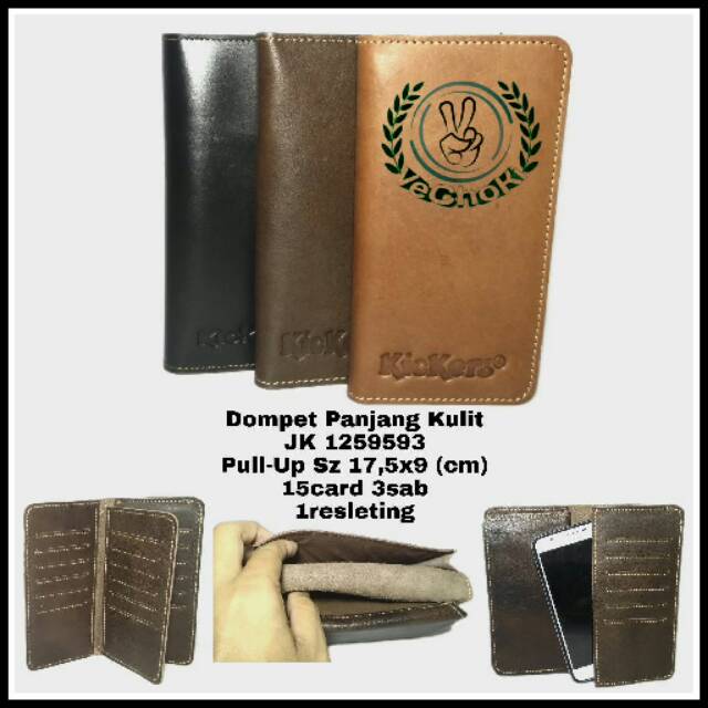 Dompet Panjang Pria Wanita Full Kulit Sapi Asli - Kickers IDR 125K