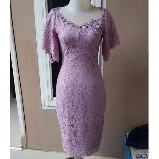 dress lace lilac  by lintang gallery