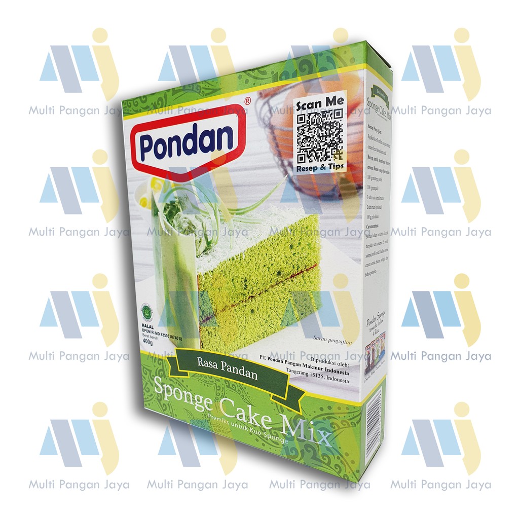 

PONDAN Sponge cake mix rasa pandan 400 Gram