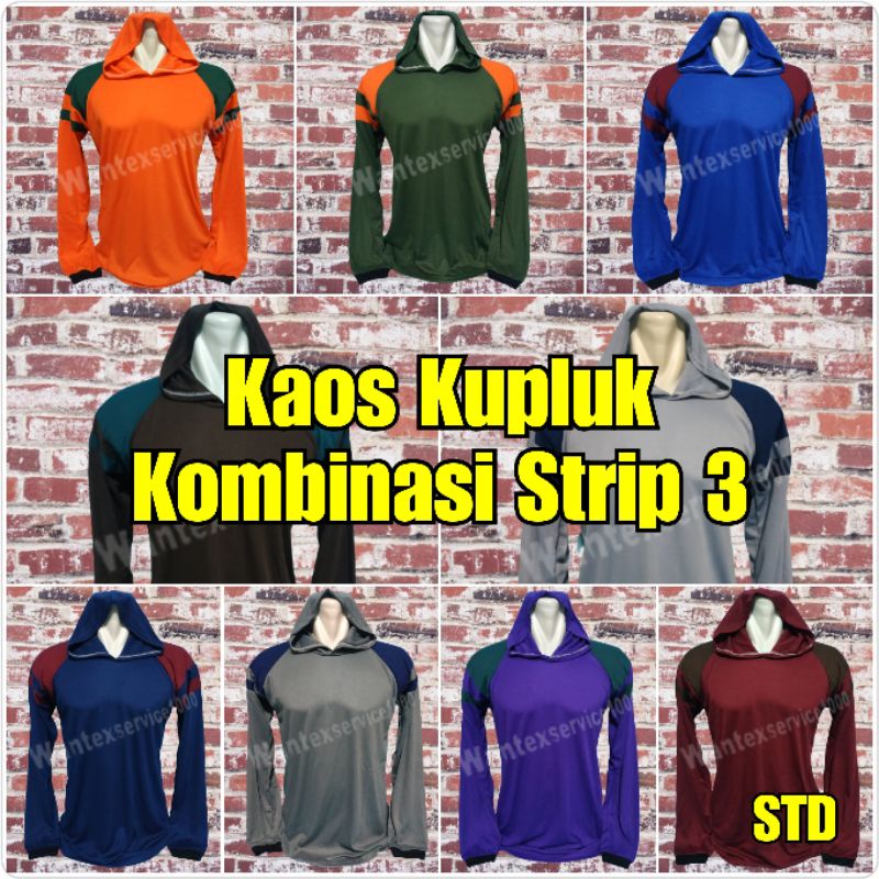 Kaos Basahan Kerja, Kaos Tani Lengan Panjang,  Kaos Kerja Proyek,  Kaos Kerja Bangunan (STRIP STD)